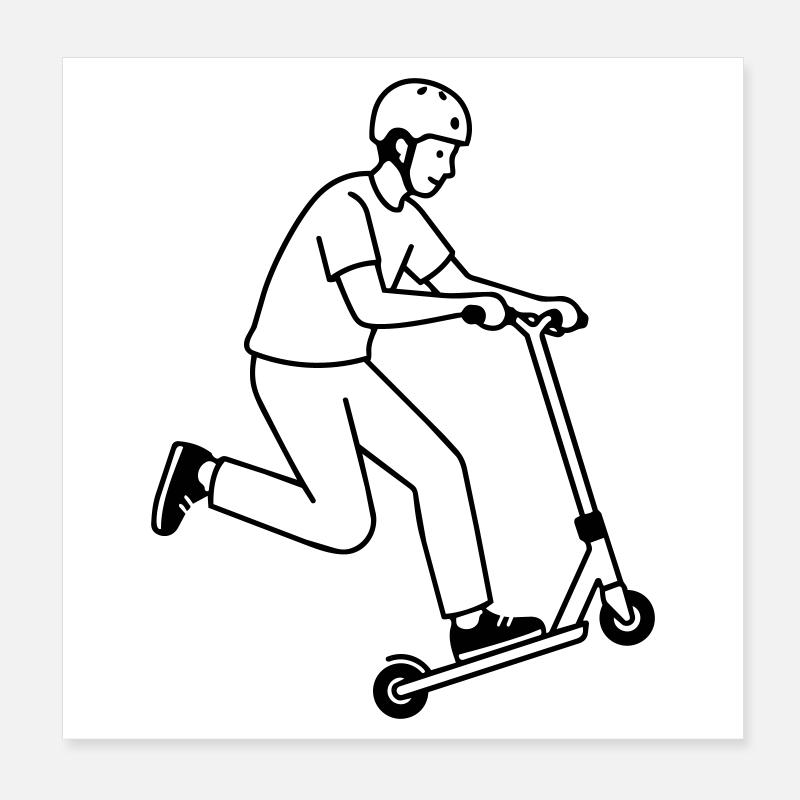 Stunt scooter Poster 8" x 8" (20x20 cm)