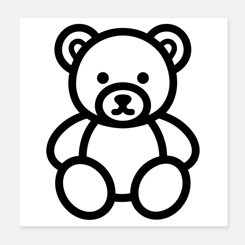 ourson Poster 20 x 20 cm