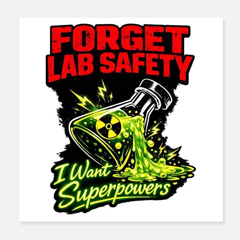 Lab-Safety Adieu: Superkräfte Poster 20x20 cm