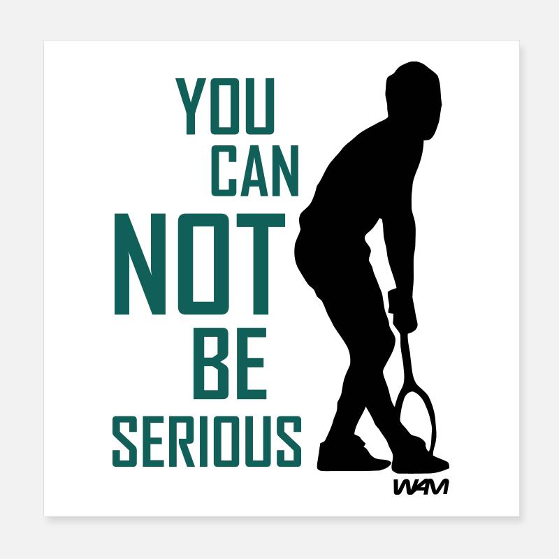 JOHN MC ENROE YOU CANNOT BE SERIOUS Poster 20x20 cm
