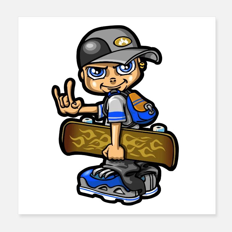 bboy und Skate- Poster 20x20 cm