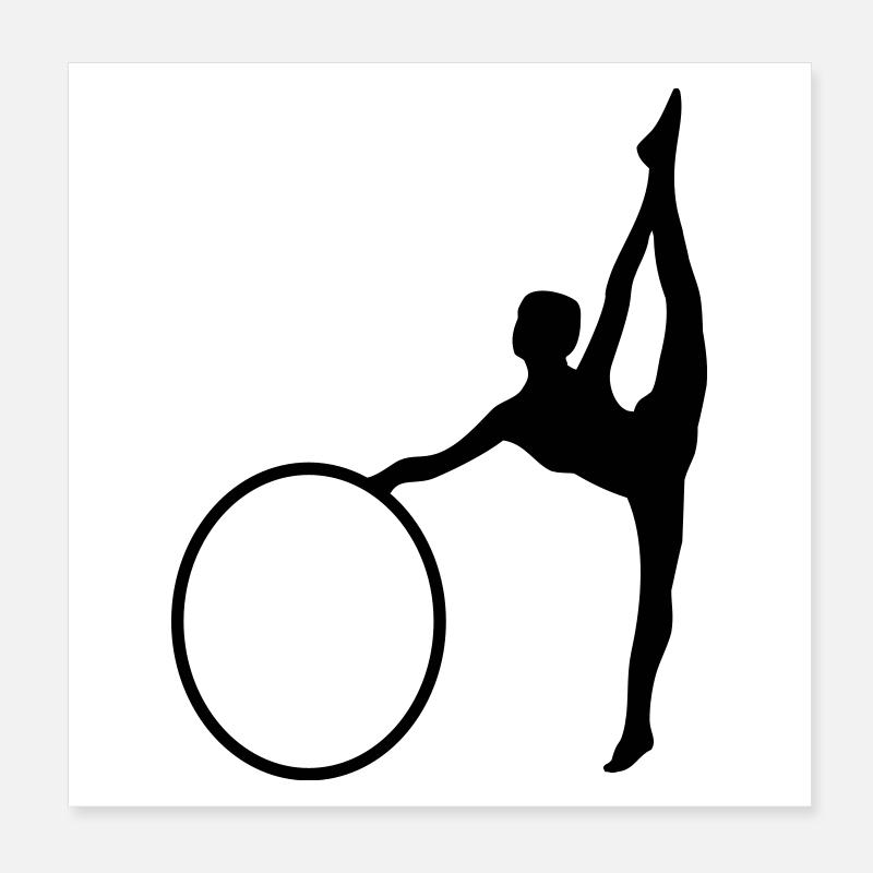 Gymnastik Mädchen Poster 20x20 cm