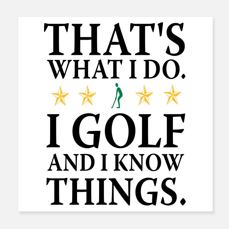 Ich spiele Golf Poster 20x20 cm
