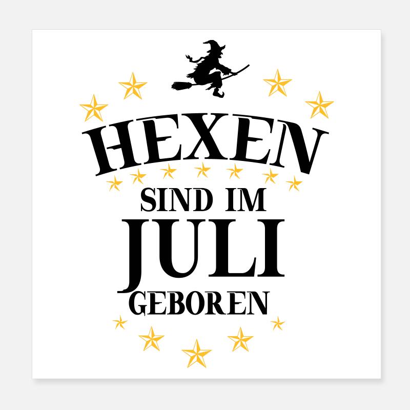 Witch July Poster 8" x 8" (20x20 cm)