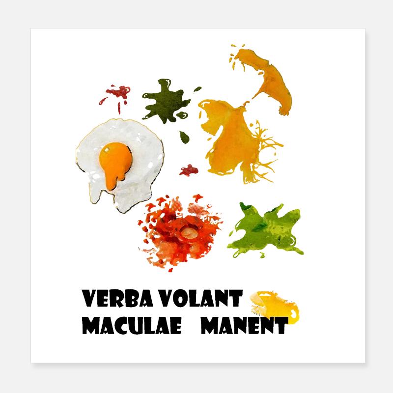 Flecken Poster 20x20 cm