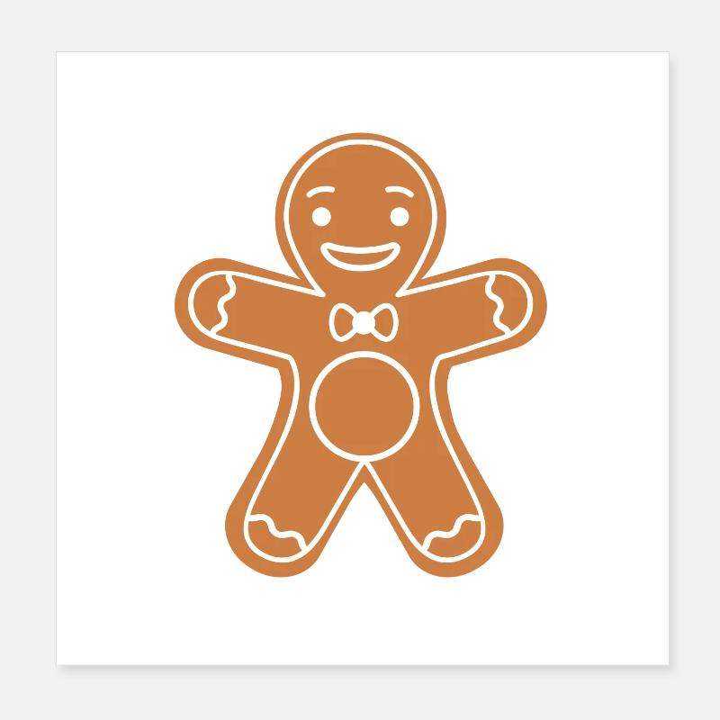 gingerbread man Poster 8" x 8" (20x20 cm)