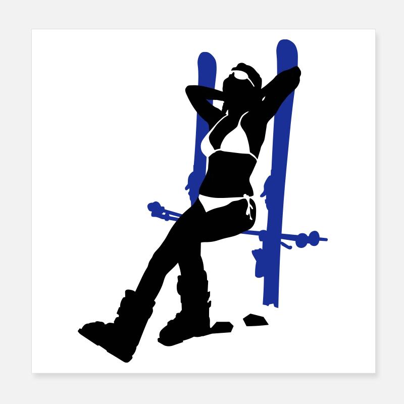 ski girl Poster 20x20 cm