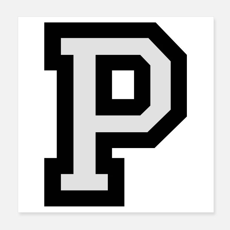 Buchstabe P Poster 20x20 cm