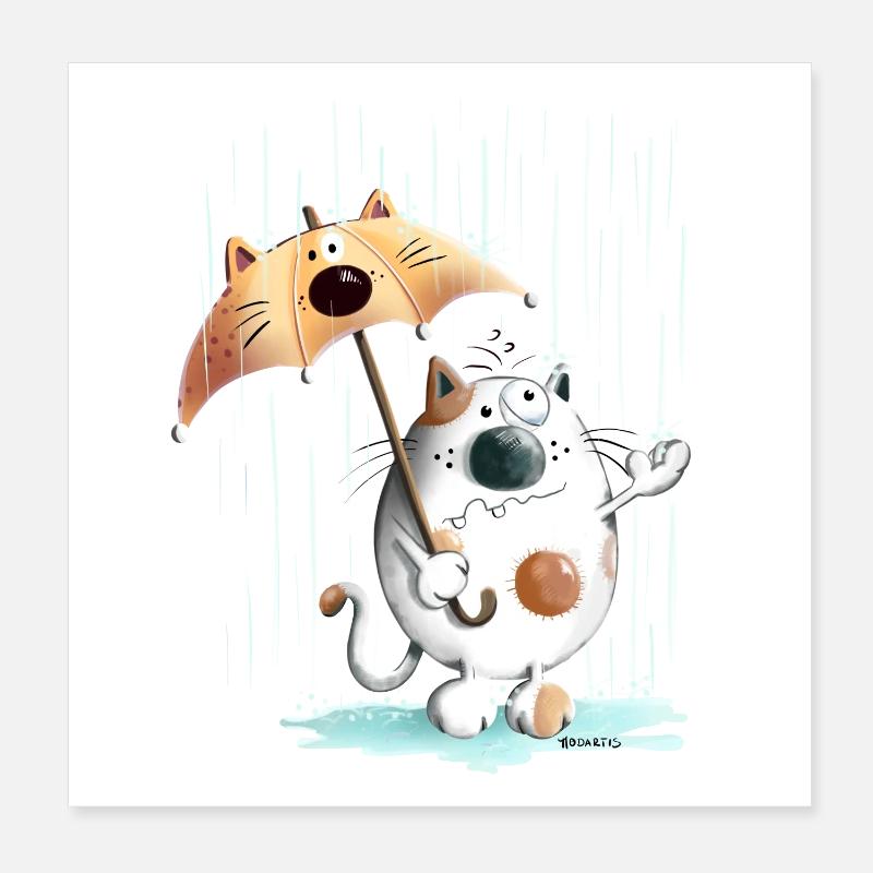 Rainy Day Poster 8" x 8" (20x20 cm)