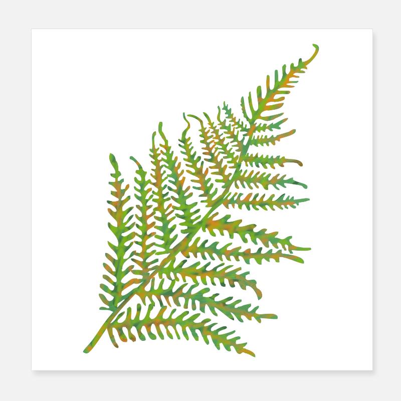 Fern leaf motif Poster 8" x 8" (20x20 cm)