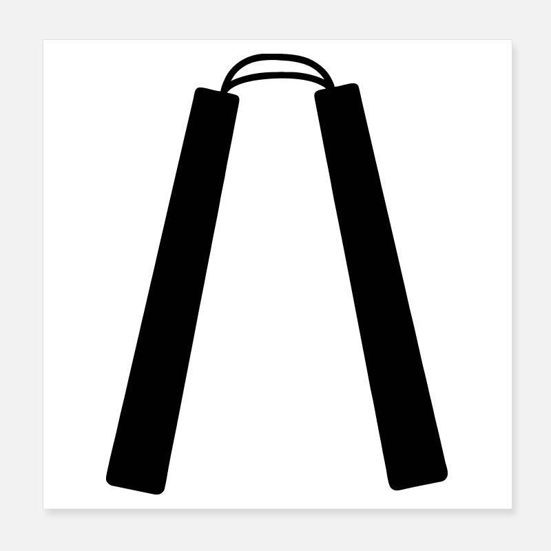 NUNCHAKU Poster 20x20 cm