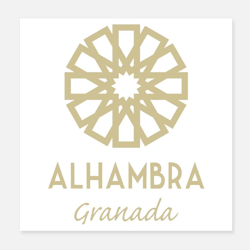 Alhambra Granada 1 Poster 8" x 8" (20x20 cm)