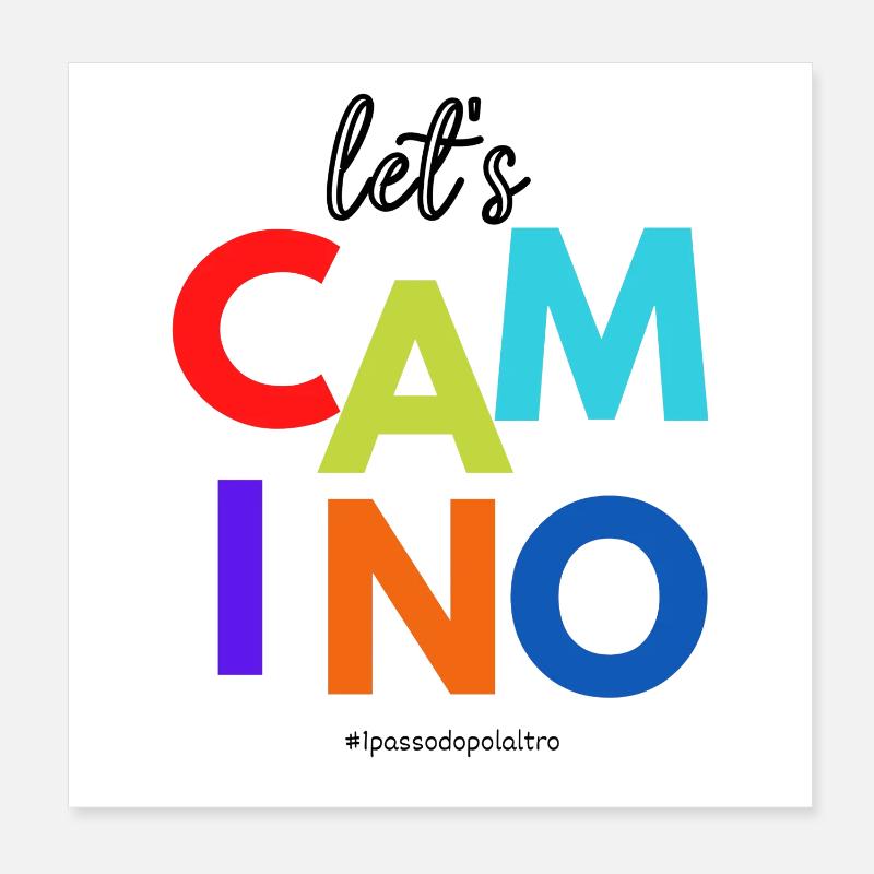 Laisse Camino Arcobaleno Poster 20 x 20 cm