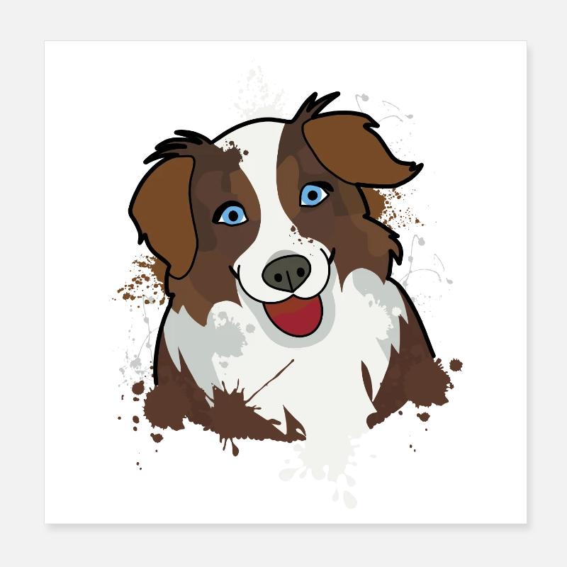 Australian Shepherd Poster 20x20 cm