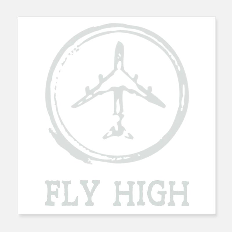 Airplane Poster 8" x 8" (20x20 cm)