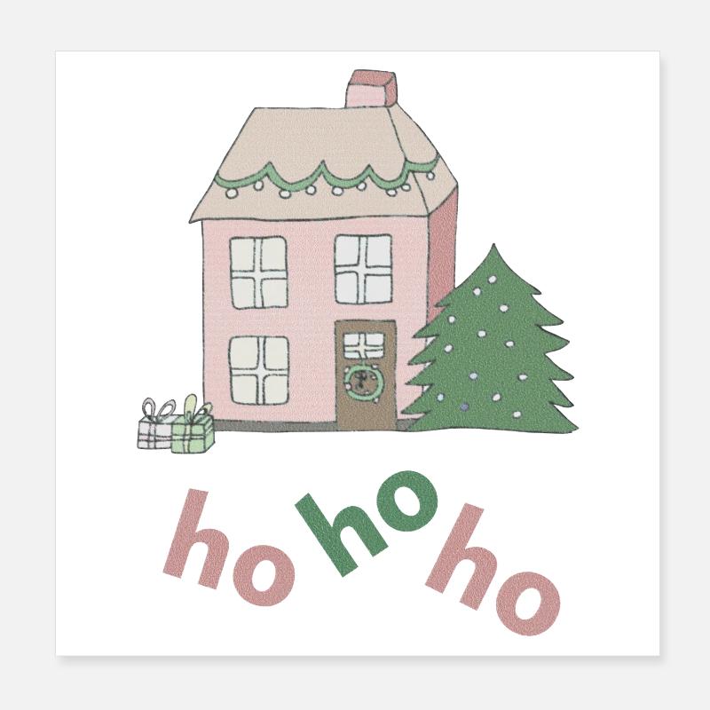 weihnachtshaus Style Poster 20x20 cm