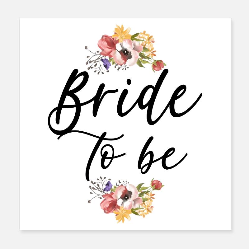 Bridal Wedding Engagement Poster 8" x 8" (20x20 cm)