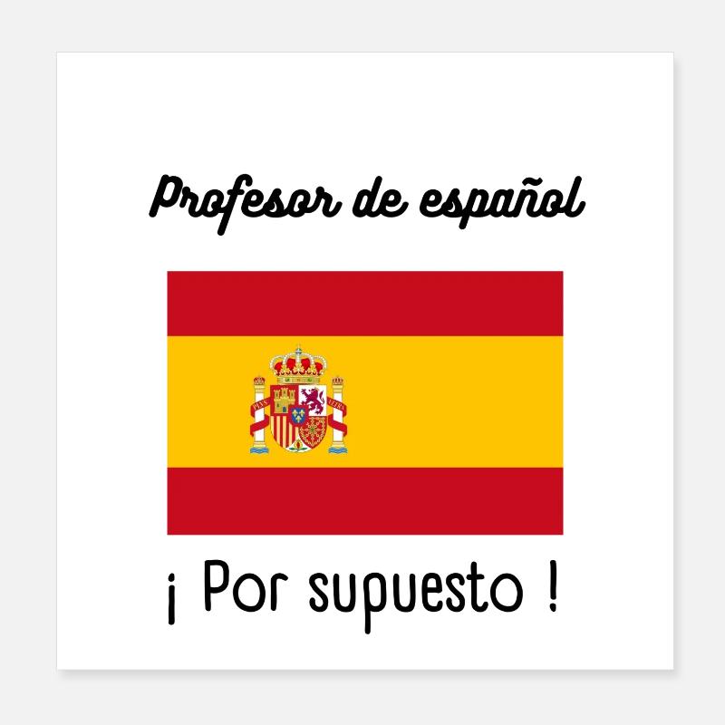 Cadeau prof d'espagnol Poster 20 x 20 cm