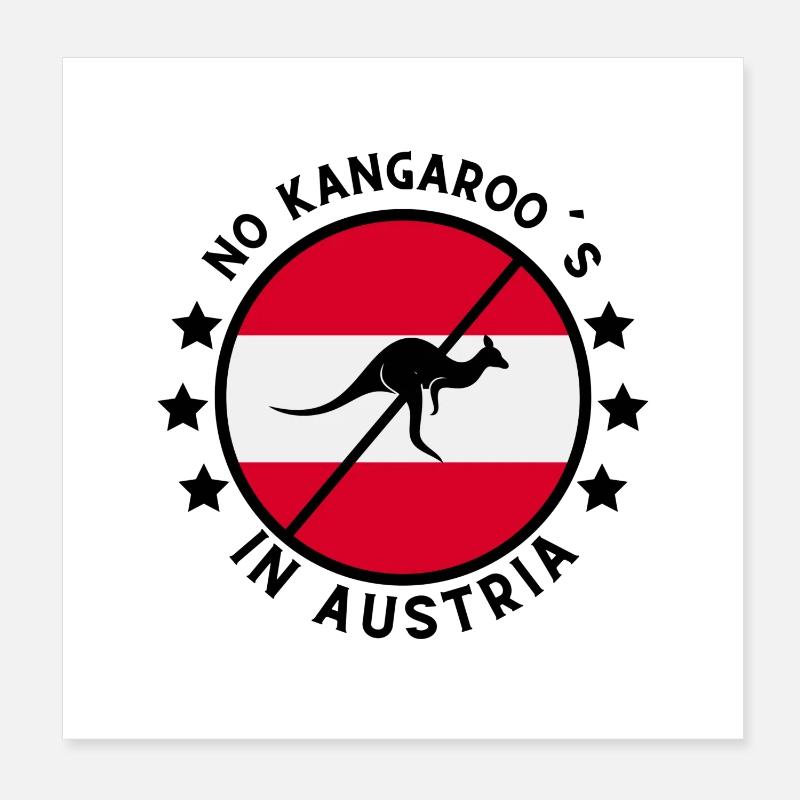 No Kangaroos Poster 20x20 cm