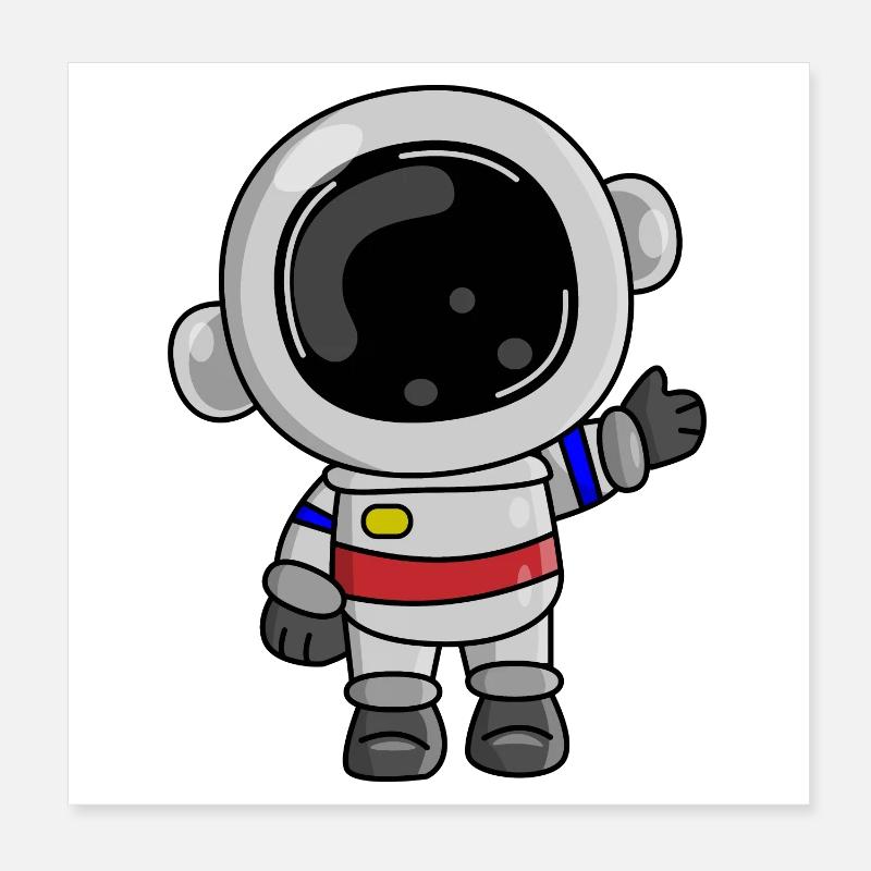 Astronaut Cosmos Spaceman Space Poster 8" x 8" (20x20 cm)