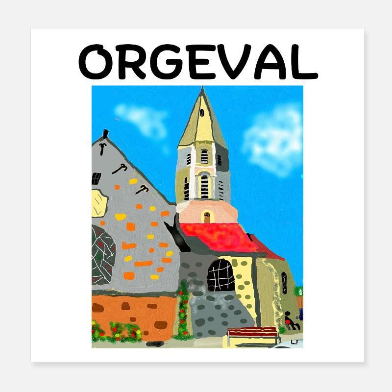 Orgeval, Yvelines, Versailles Poster 8" x 8" (20x20 cm)