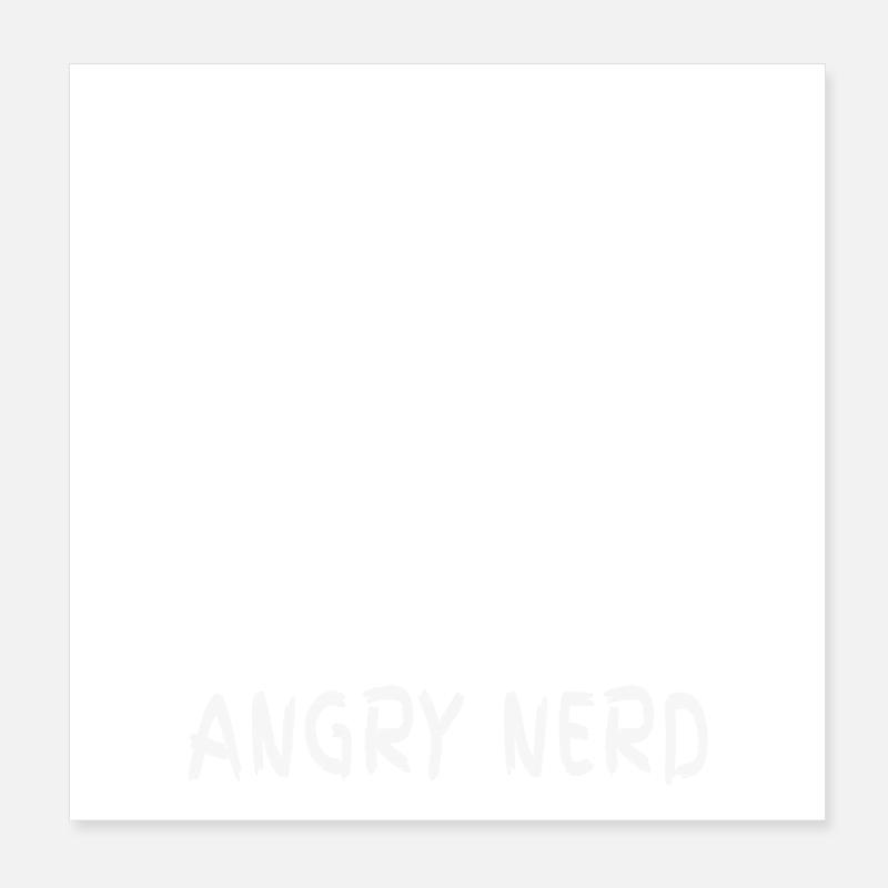 Angry Nerd - Jeu de mots Nerd, Oiseau Poster 20 x 20 cm