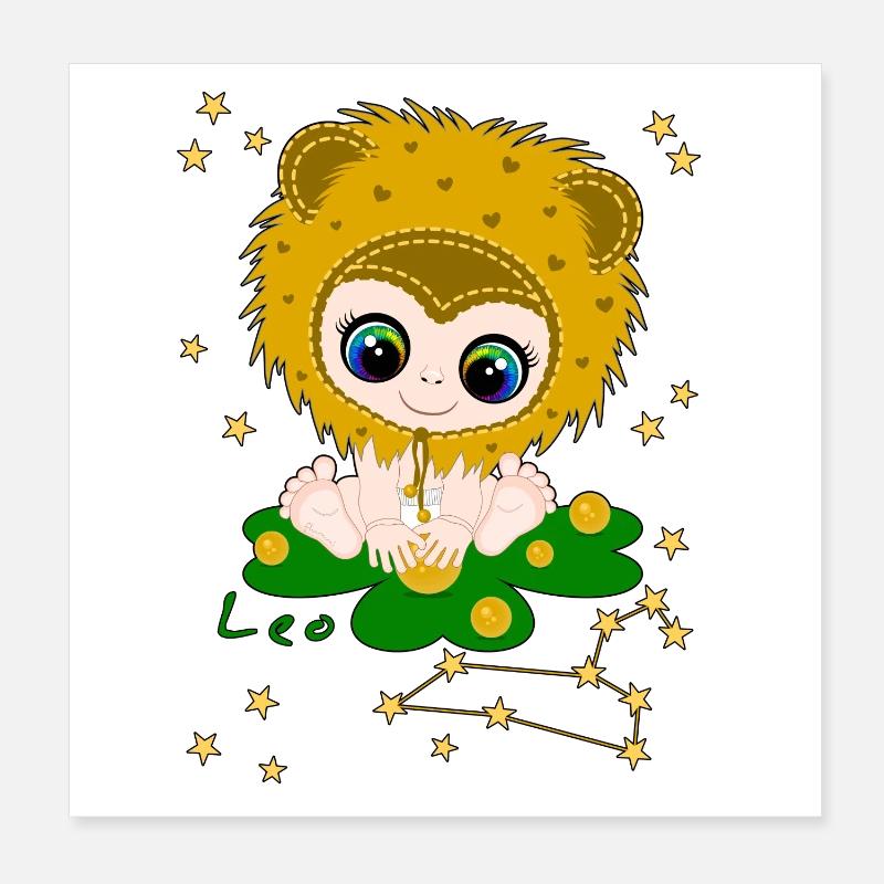 sternzeichen_leo Poster 20x20 cm