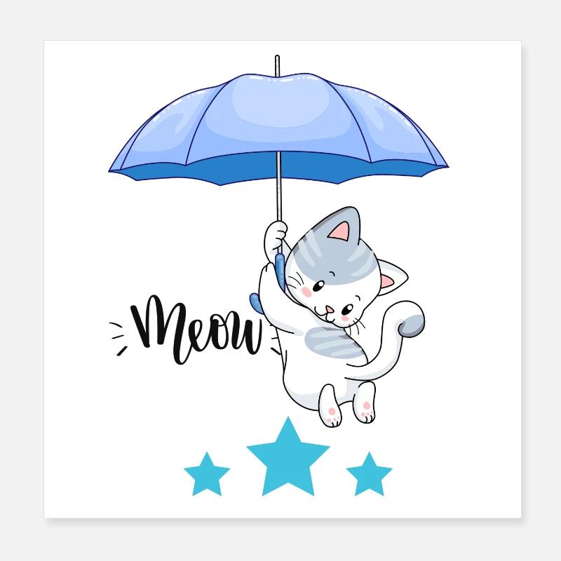 Meow Poster 20x20 cm