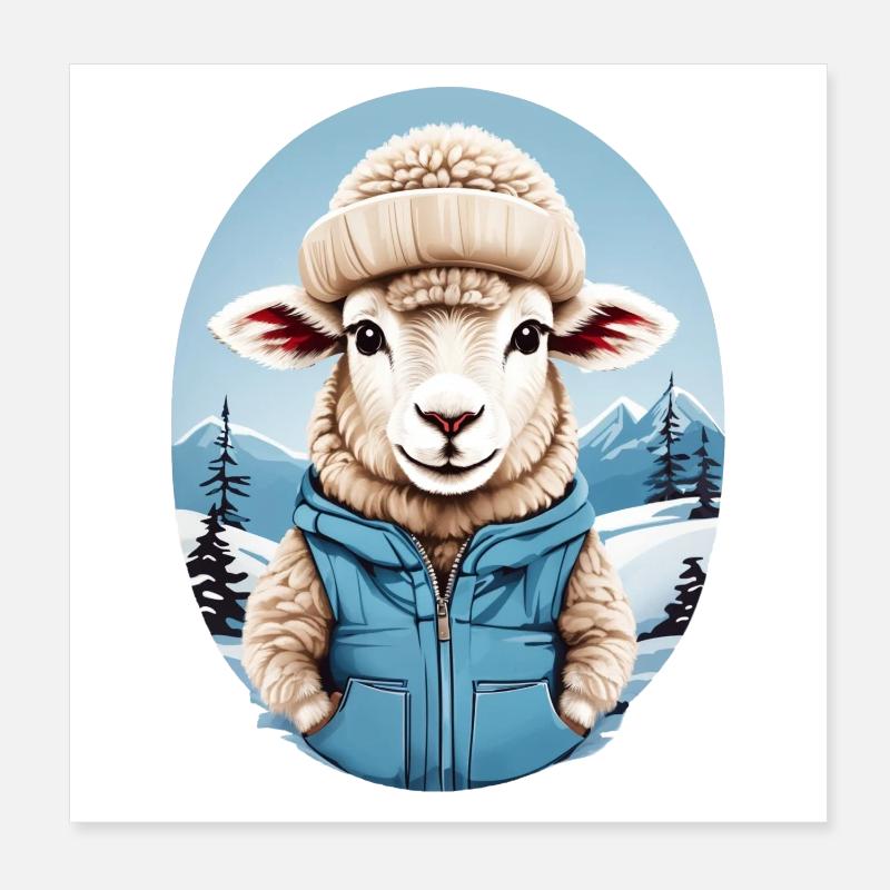 Mouton doux Poster 20 x 20 cm