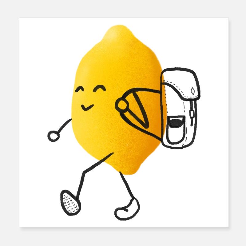 Citron errant Poster 20 x 20 cm