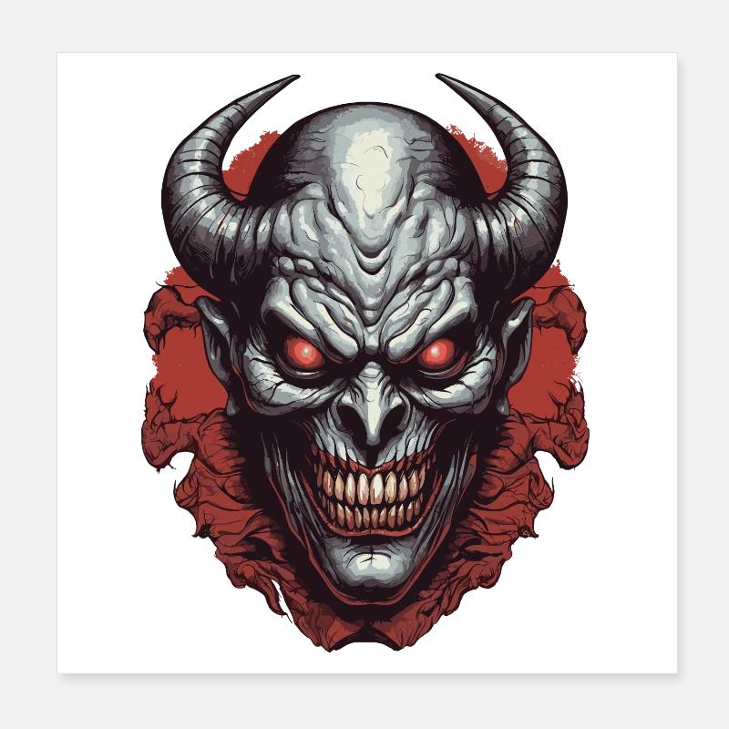 Hell demon Poster 8" x 8" (20x20 cm)