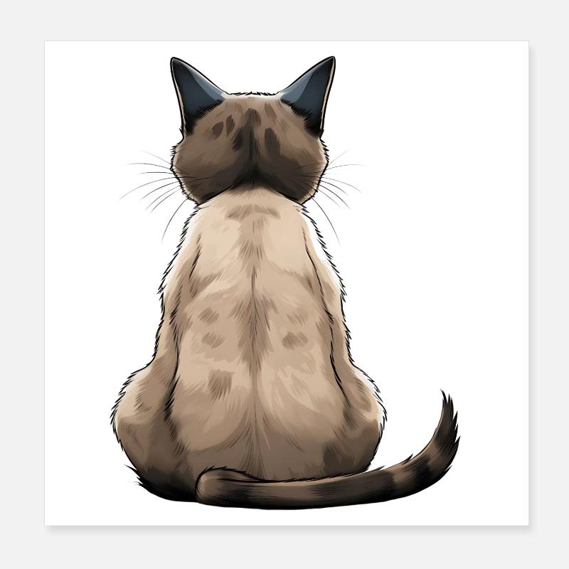 Siamese Poster 8" x 8" (20x20 cm)