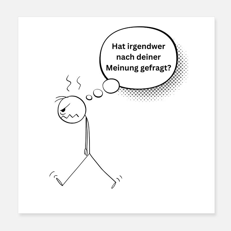 genervt Poster 20x20 cm