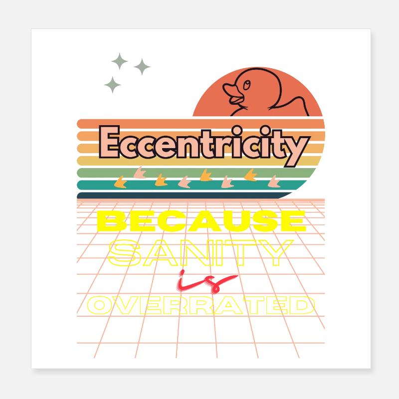 Motif rétro néon d’excentricité Poster 20 x 20 cm