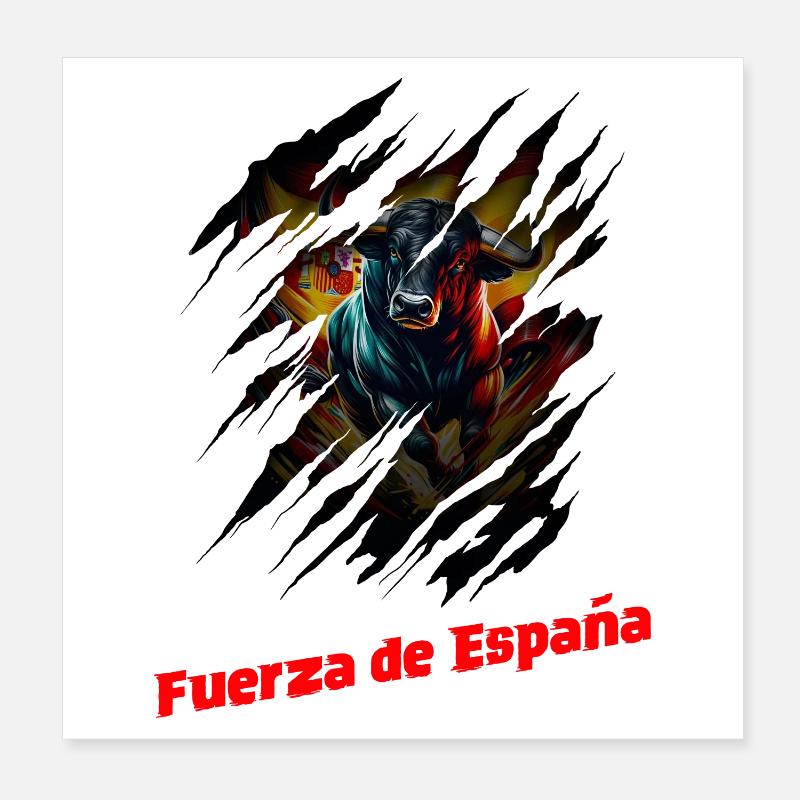 Spanien Matador Stierkampf Stier Poster 20x20 cm