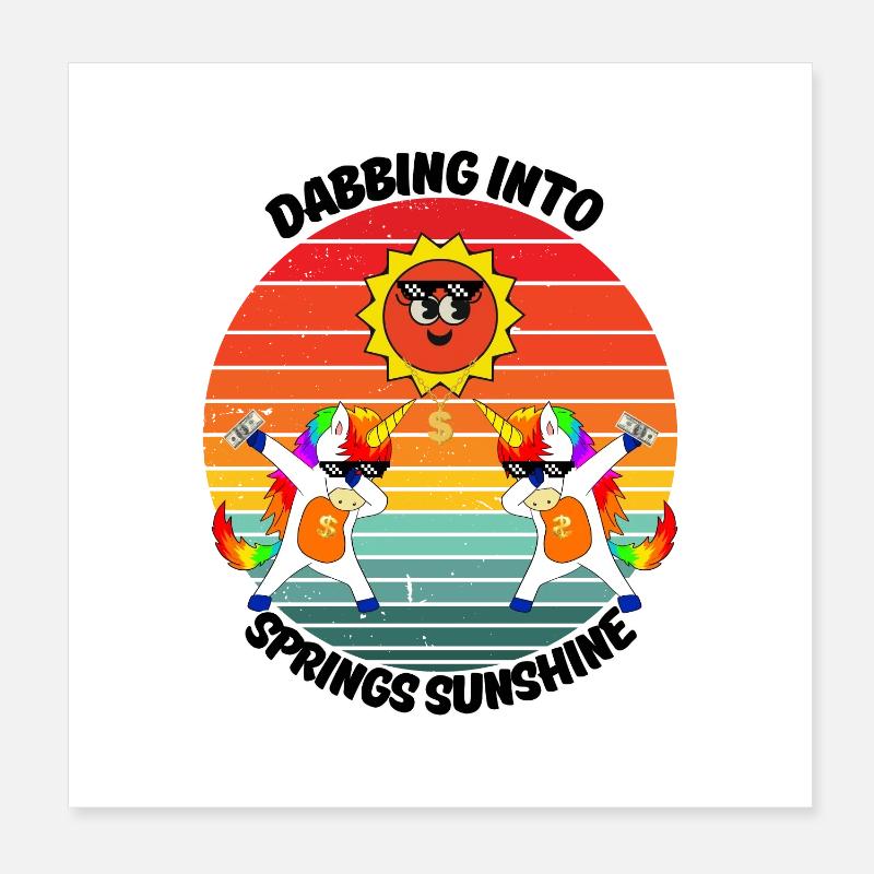Dabbing into Spring's Sunshine Poster 20x20 cm