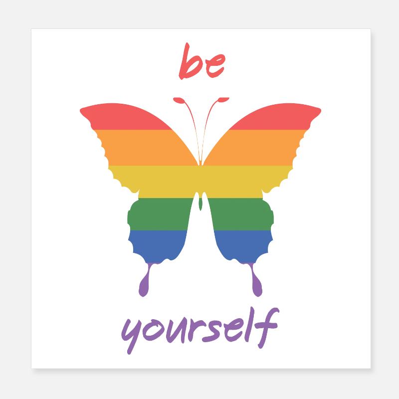 LGBT Pride Month - Sei du selbst Poster 20x20 cm