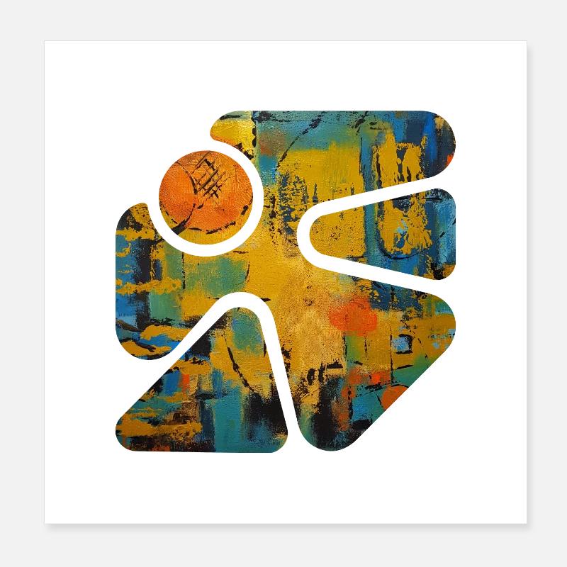 Bunte Straßenkunst Poster 20x20 cm