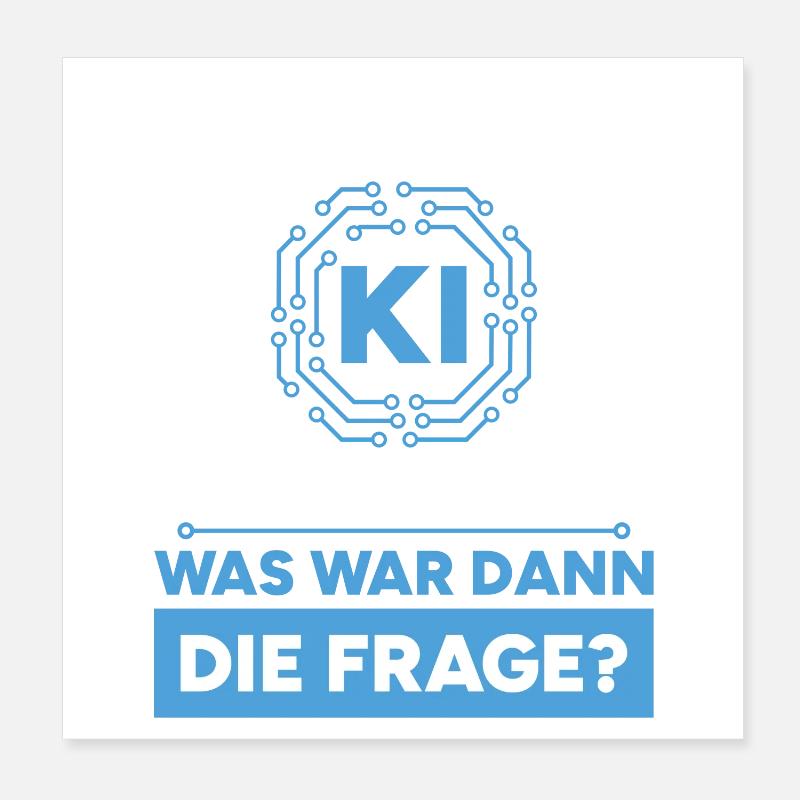 Intelligence artificielle Question Réponse Dire Poster 20 x 20 cm