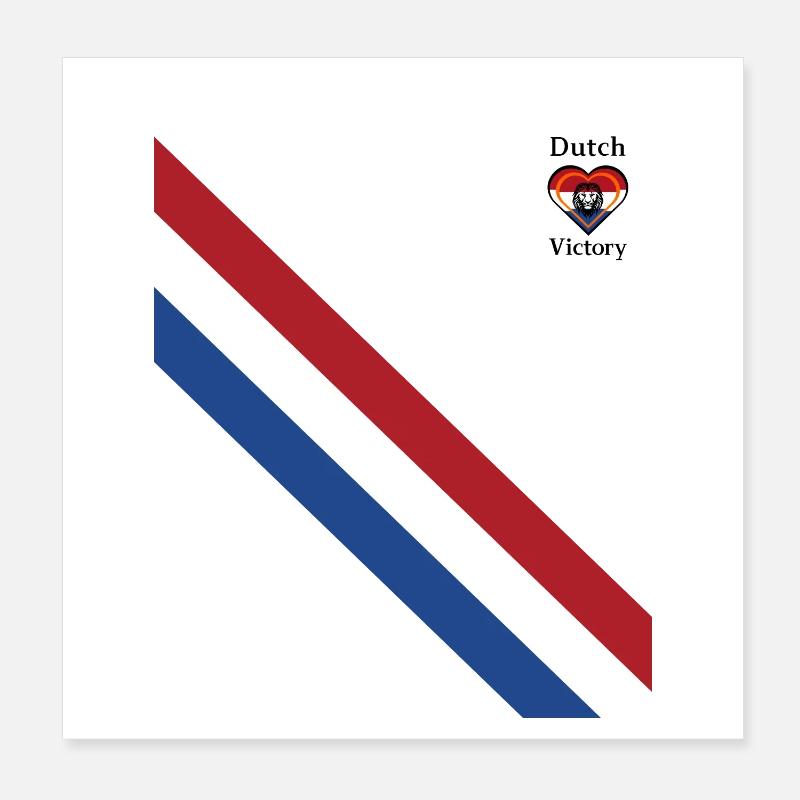 Großer niederländischer Sieg Poster 20x20 cm