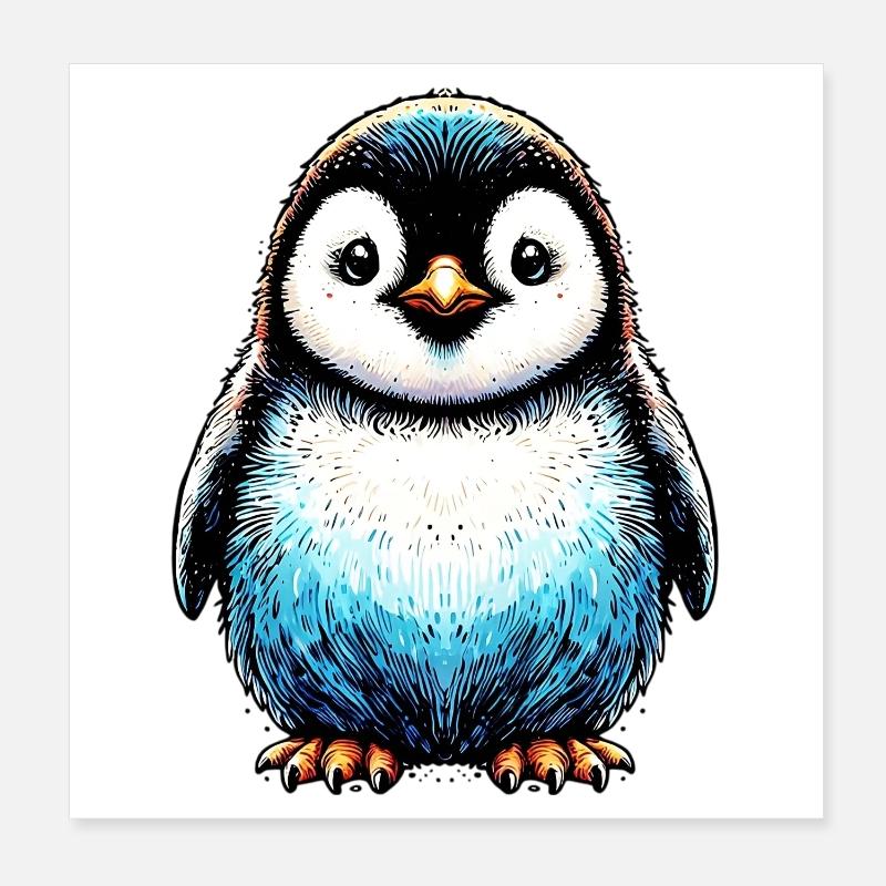 Pinguin Poster 20x20 cm