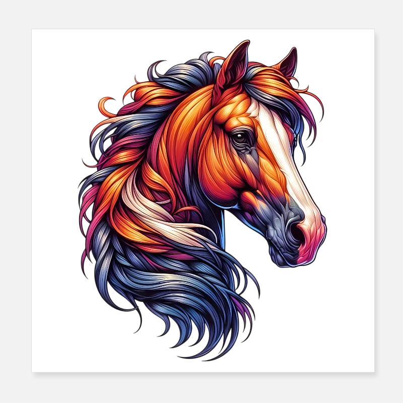 Cheval Poster 20 x 20 cm