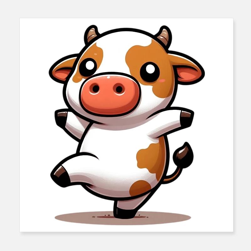 Mucca Poster 20x20 cm