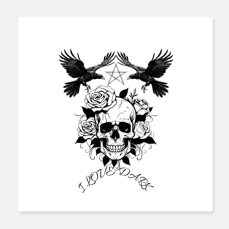 Love Dark Poster 20x20 cm