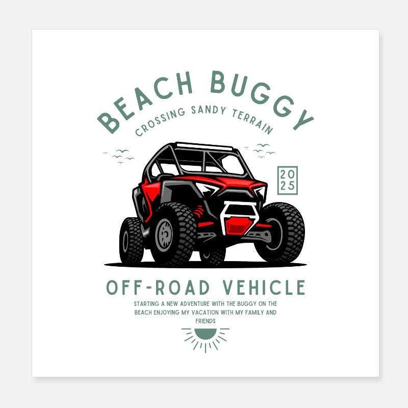 Buggy beach buggy dune off road vehicle Poster 8" x 8" (20x20 cm)