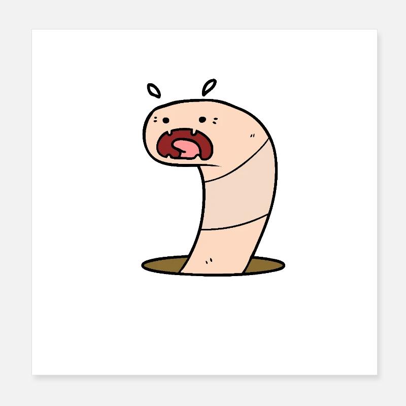Mobile worm Poster 8" x 8" (20x20 cm)