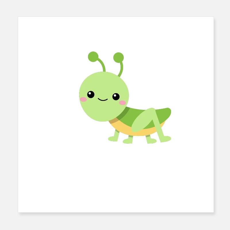 Lebhafter Heuschrecke Poster 20x20 cm