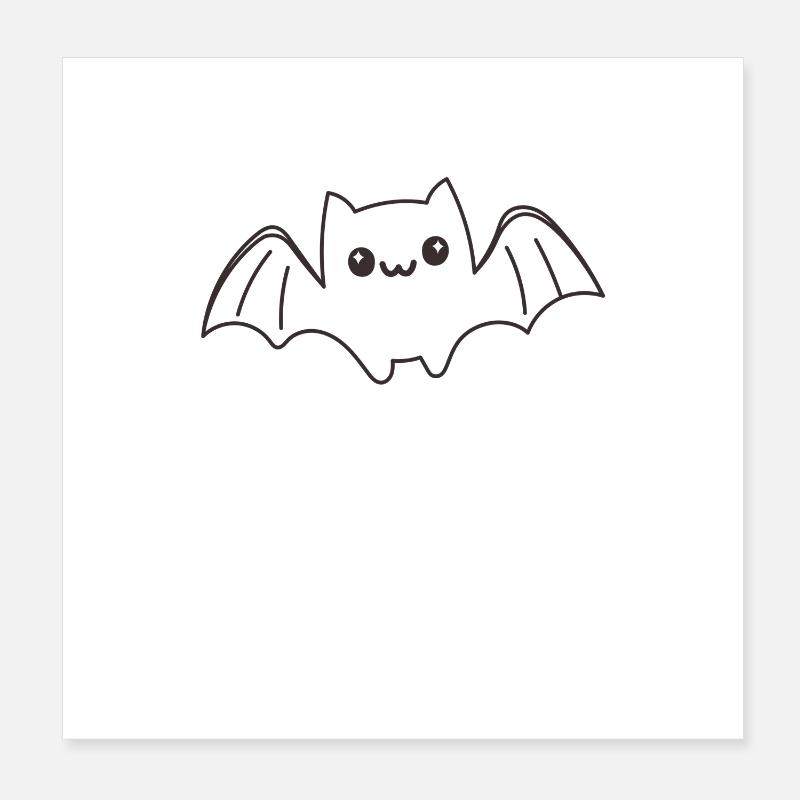 Nocturnal bat Poster 8" x 8" (20x20 cm)