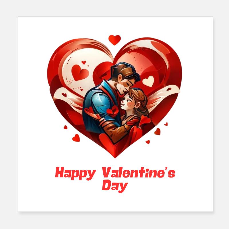 Alles Gute zum Valentinstag Poster 20x20 cm