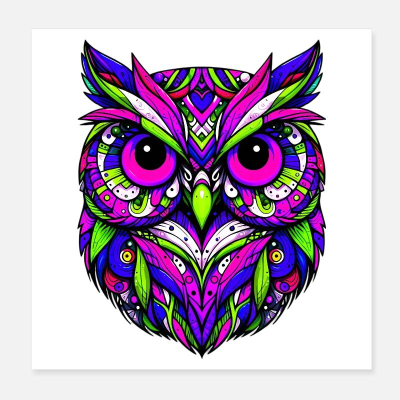 Eule Poster 20x20 cm